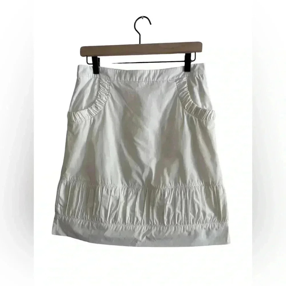 Sandra Angelozzi White Ruffled Skirt